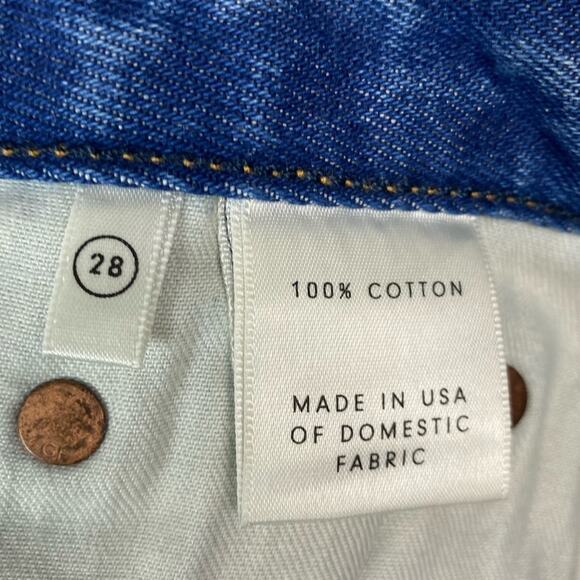 GRLFRND Eva A-Frame Gusset Skirt Womens Blue Denim Size 28 - Picture 6 of 9